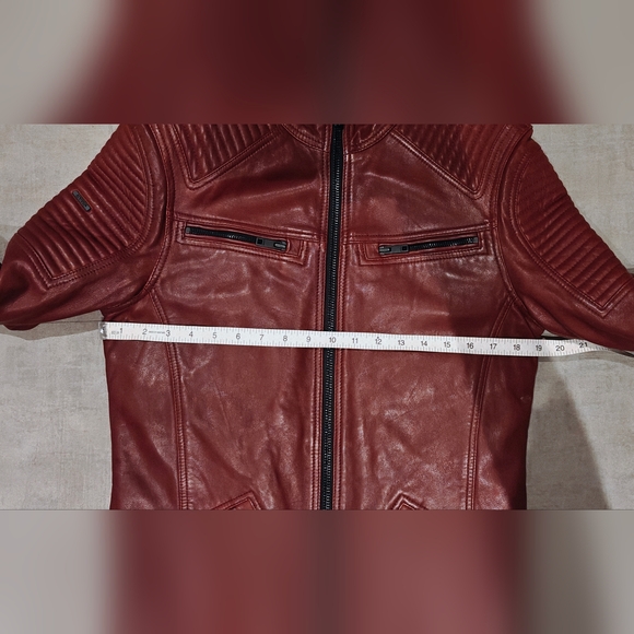 Red Superdry Leather Jacket Collab w/ Idris Elba - Picture 10 of 13